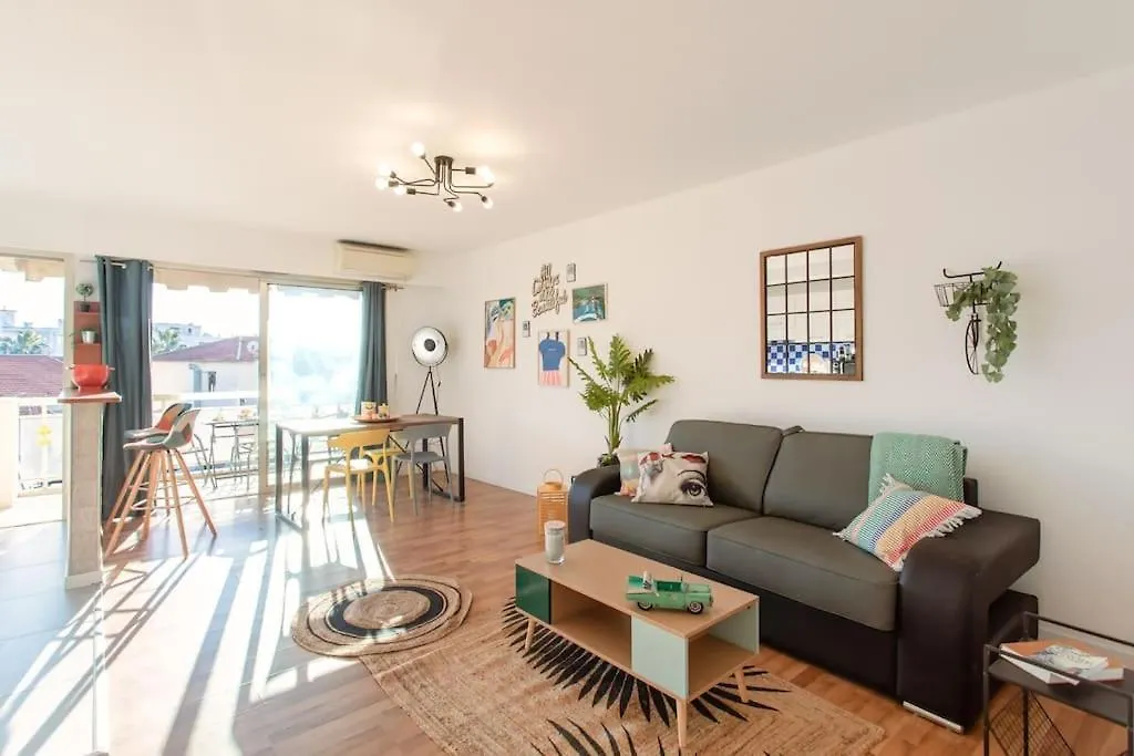 A10 - 1 Bdr Heart Of Juan Les Pins 5 Min Sea - Ac & Balconies Apartment Antibes